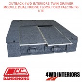 OUTBACK 4WD INTERIORS TWIN DRAWER MODULE DUAL FRIDGE FLOOR FORD FALCON FG UTE